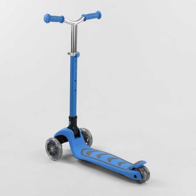 Самокат триколісний Y-00180 (4) Best Scooter, БЛАКИТНИЙ, складане алюмінієве кермо, 4 колеса PU зі світлом, d=12 см Самокат триколісний Y-00180 (4) Best Scooter, БЛАКИТНИЙ, складане алюмінієве кермо, 4 колеса PU зі світлом, d=12 см