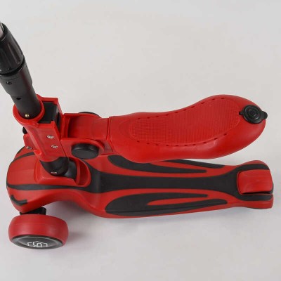 Самокат трехколесный с сиденьем ST-18003 (6) Best Scooter, MAXI, складной алюминиевый руль, 3 колеса PU со светом, d=12 см