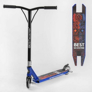 Самокат трюковий Best Scooter 50352 (1) HIC-система, ПЕГІ, алюмінієвий диск та дека, колеса PU d-110мм, ширина керма-52см, висота - 83см, в коробці