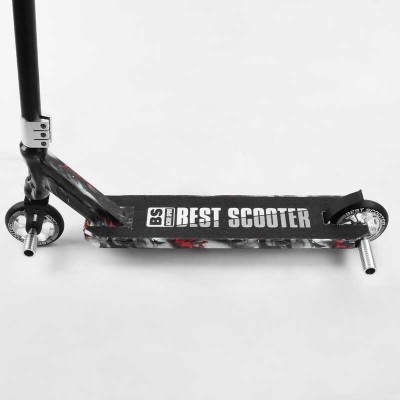 Самокат трюковий Best Scooter BS-77101 (4) HIC-система, ПЕГІ, алюмінієвий диск та дека з ПРИНТОМ, колеса PU, d=110мм, ширина керма - 60 см, в коробці