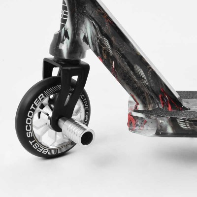 Самокат трюковий Best Scooter BS-77101 (4) HIC-система, ПЕГІ, алюмінієвий диск та дека з ПРИНТОМ, колеса PU, d=110мм, ширина керма - 60 см, в коробці