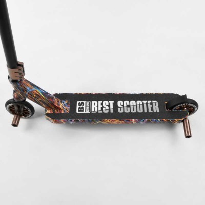 Самокат трюковий Best Scooter BS-77350 (4) HIC-система, ПЕГІ, алюмінієвий диск та дека з ПРИНТОМ, колеса PU, d=110мм, ширина керма - 60 см, в коробці