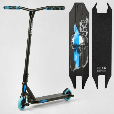 Самокат трюковий МТ-40488 Best Scooter (4) "FEAR", SCS-система, ПЕГІ, алюмінієвий диск та дека, колеса PU, d=115мм, ширина керма 58 см