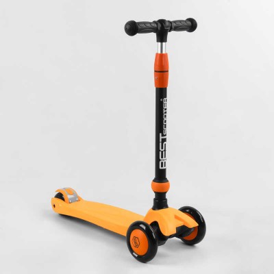 Самокат-велобег 3в1 трехколесный BS-50584 (4) Best Scooter, 3 колеса PU со светом, сиденья, амортизаторы, родительская ручка