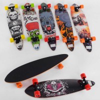 Скейт-лонгборд С 32027 (6) 6 видов "Best Board", подшипник АВЕС-9, колеса PU, d=6.5см