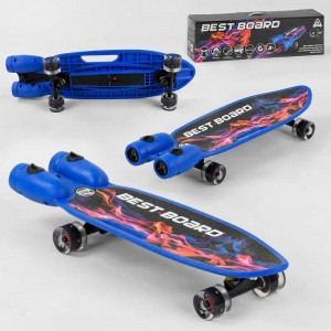 Скейтборд S-00605 Best Board (4) з музикою та димом, USB зарядка, акумуляторні батареї, колеса PU зі світлом 60х45мм