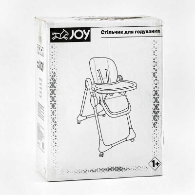 Стульчик для кормления Joy K-94011 (1) мягкий чехол ПВХ, 4 колеса, съемный столик, корзина, в коробке