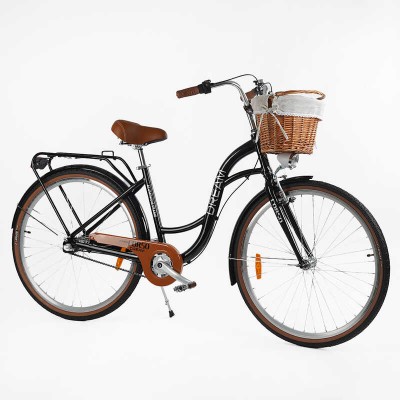 Велосипед міський Corso "Dream" DM-28605 + КОШИК (1) обладнання Shimano Nexus-3, 3 швидкості, алюмінієва рама, кошик, фара