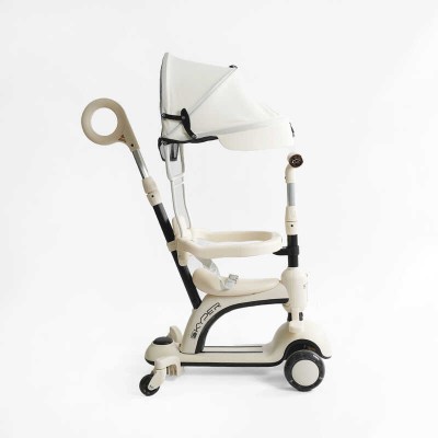 Самокат 5в1 "Skyper" BG-50123 (4) колеса PU 125х35мм зі світлом, УКРАЇНСЬКЕ ОЗВУЧУВАННЯ та підсвічування платформи, с ДОП. КОЛЕСАМИ, захисний бампер