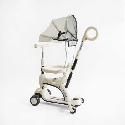 Самокат 5в1 "Skyper" BG-50123 (4) колеса PU 125х35мм зі світлом, УКРАЇНСЬКЕ ОЗВУЧУВАННЯ та підсвічування платформи, с ДОП. КОЛЕСАМИ, захисний бампер