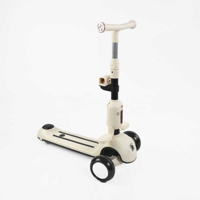 Самокат 5в1 "Skyper" BG-50123 (4) колеса PU 125х35мм зі світлом, УКРАЇНСЬКЕ ОЗВУЧУВАННЯ та підсвічування платформи, с ДОП. КОЛЕСАМИ, захисний бампер