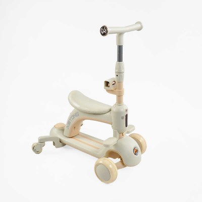 Самокат 5в1 "Skyper" BG-60215 (4) колеса PU 125х35мм зі світлом, УКРАЇНСЬКЕ ОЗВУЧУВАННЯ та підсвічування платформи, с ДОП. КОЛЕСАМИ, захисний бампер