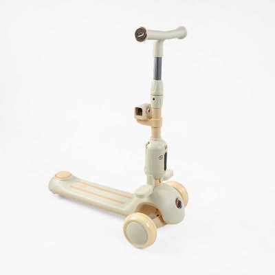 Самокат 5в1 "Skyper" BG-60215 (4) колеса PU 125х35мм зі світлом, УКРАЇНСЬКЕ ОЗВУЧУВАННЯ та підсвічування платформи, с ДОП. КОЛЕСАМИ, захисний бампер