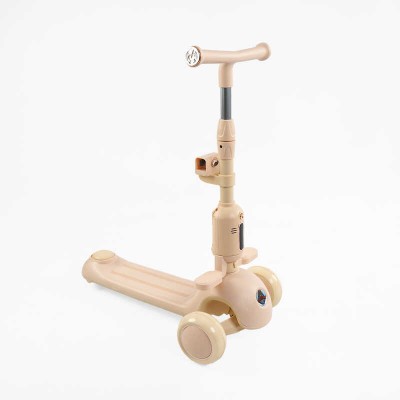 Самокат 5в1 "Skyper" BG-70348 (4) колеса PU 125х35мм зі світлом, УКРАЇНСЬКЕ ОЗВУЧУВАННЯ та підсвічування платформи, с ДОП. КОЛЕСАМИ, захисний бампер