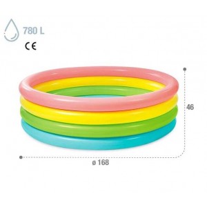 Intex Басейн 56441 NP "Веселка" (6) 4 кільця, розміром 168-45см, обсяг: 780л при наповненні 80, від 3 років
