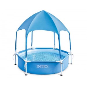 Intex Басейн каркасний 28209 NP (1) 183x38см, Об`єм басейну:700л, вд 3-х років, CANOPY METAL FRAME POOL, вага 8,8кг