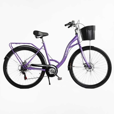 Велосипед міський Corso «Liberty» 28’’ дюймів LR-28112 (1) + КОШИK, сталева рама 20``, Shimano 7 швидкостей, корзина, багажник Велосипед міський Corso «Liberty» 28’’ дюймів LR-28112 (1) + КОШИK, сталева рама 20``, Shimano 7 швидкостей, корзина, багажник