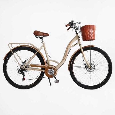 Велосипед міський Corso «Liberty» 28’’ дюймів LR-28406 (1) + КОШИK, сталева рама 20``, Shimano 7 швидкостей, корзина, багажник Велосипед міський Corso «Liberty» 28’’ дюймів LR-28406 (1) + КОШИK, сталева рама 20``, Shimano 7 швидкостей, корзина, багажник