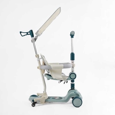 Самокат 5в1 "Skyper" FJ-93078 (4) колеса PU125х40мм зі світлом, укр озвучування та підсвічування платформи,с ДОП. КОЛЕСАМИ, захисний бампер, в коробці