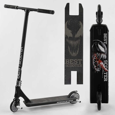 Самокат трюковый 61375-1 Best Scooter (4) "SIMBIOTE" HIC-система, ПЕГИ, алюминиевый диск и дека, колёса 120мм PU, ширина руля - 57 см, у пакеті