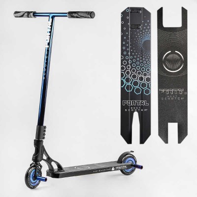 Самокат трюковый PL-71744-1 Best Scooter (4) В ПАКЕТІ "Portal" HIC-система, ПЕГИ, алюминиевый диск и дека, колёса PU, d=120мм, ширина руля 58 см