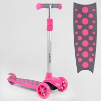 Самокат трехколесный LK-61022 Best Scooter (4) СВЕТ ДЕКИ, КОЛЕС И ДИСКОВ, съёмный руль, передние колёса PU 120х35мм, задние колеса PU 80х30мм