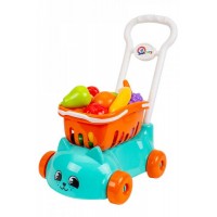гр Игрушка "Тележка" 7570 (3) "Technok Toys", 16 продуктов, в коробке