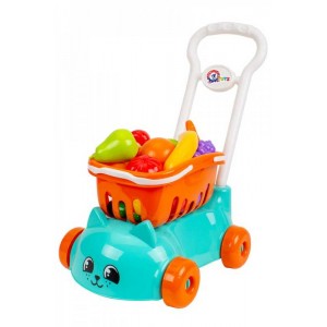 гр Игрушка "Тележка" 7570 (3) "Technok Toys", 16 продуктов, в коробке