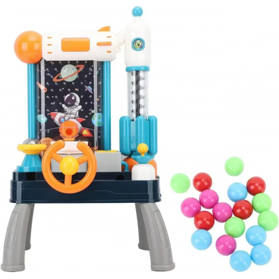 Автотренажер дитячий з кермом "Космос" (музика та світло на батарейках, рухомі деталі) ZZ1439B