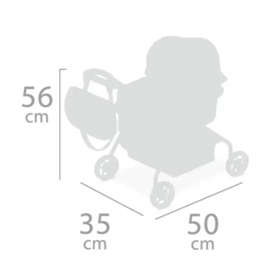 Лялькова металева класична коляска із сумкою DeCuevas 86078 серії Верона