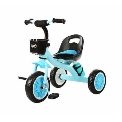 Трехколесный детский велосипед с педалями голубой Turbo Trike (M 3197-4)