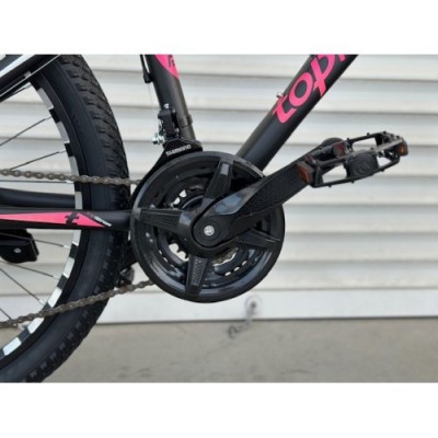 Спортивний жіночий велосипед 24 дюйми TopRider 611 рама сталева 14 дюймів Shimano 21 швидкість рожевий Спортивний жіночий велосипед 24 дюйми TopRider 611 рама сталева 14 дюймів Shimano 21 швидкість рожевий