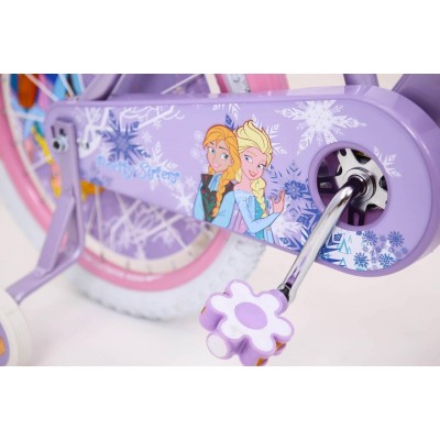 Дитячий двоколісний велосипед у стилі Frozen (Холодне серце) з сидінням для ляльки та кошиком (princes -20)