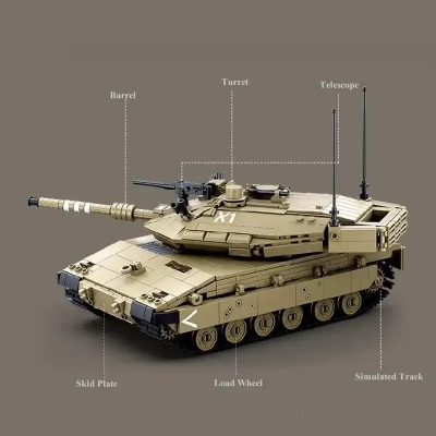Конструктор для мальчиков "Армия, Военный танк на радиоуправлении" 937 деталей Sluban (M38-B1022) Конструктор для мальчиков "Армия, Военный танк на радиоуправлении" 937 деталей Sluban (M38-B1022)