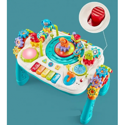 Дитячий розвиваючий музичний ігровий центр з конструктором та піаніно (9930)