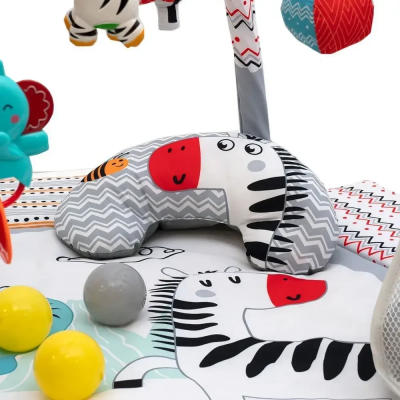 Дитячий килимок-манеж для малюка з кульками El Camino (ME 1171 Gray)