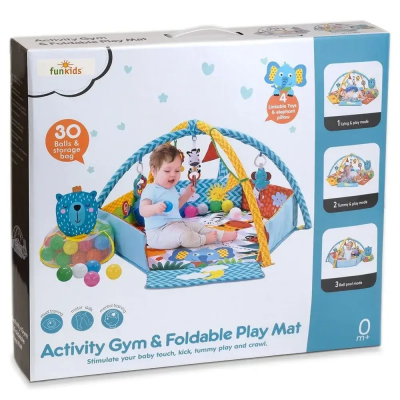 Дитячий килимок-манеж для малюка з кульками El Camino (ME 1171 Gray)