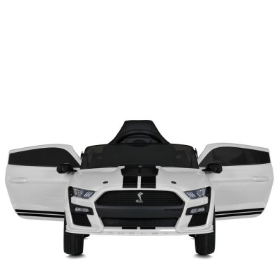 Электромобиль детский одноместный машина Форд Мустанг 2 мотора 35W аккумулятор 12V7AH белый (M 5778EBLR-1)
