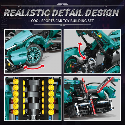 Конструктор для хлопчика "Спортивна машина Ламборгіні" 1012 деталей (DB 0092 A)