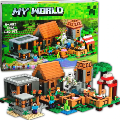 Конструктор для хлопчиків та дівчаток "Село" 1180 деталей My world Майнкрафт Minecraft (8502)
