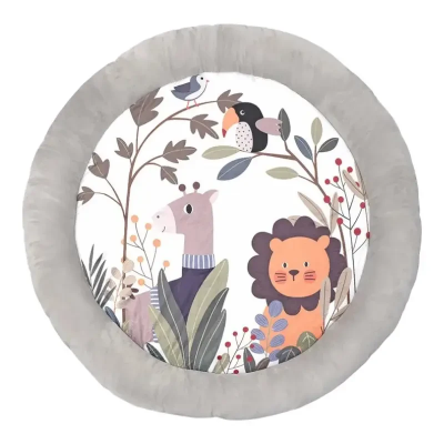 Ігровий килимок для новонароджених EL CAMINO (з плюшевими бортами, 5 підвісних іграшок) ME 1170 Beige Ігровий килимок для новонароджених EL CAMINO (з плюшевими бортами, 5 підвісних іграшок) ME 1170 Beige