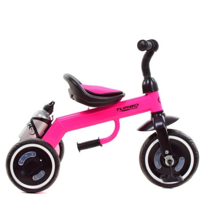 Дитячий велосипед на педалях (пляшка для води) рожевий TURBOTRIKE М 3648-6