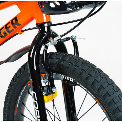 Велосипед детский двухколесный 18 дюймов алюминиевый с корзинкой и бутылочкой Corso «TAYGER» (TG-11360)