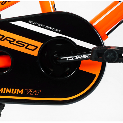 Велосипед детский двухколесный 18 дюймов алюминиевый с корзинкой и бутылочкой Corso «TAYGER» (TG-11360)