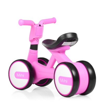 Беговел-велобег (каталка-толокар) с музыкой и светом розовый для девочки BAMBI (M 4086-8)