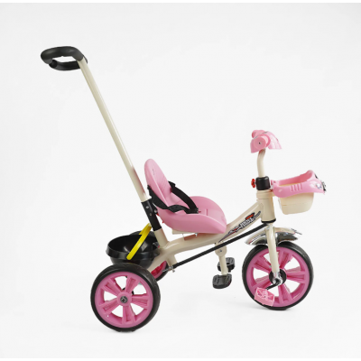 Дитячий триколісний велосипед з батьківською ручкою (озвучення українською) Best Trike (BS-70225)