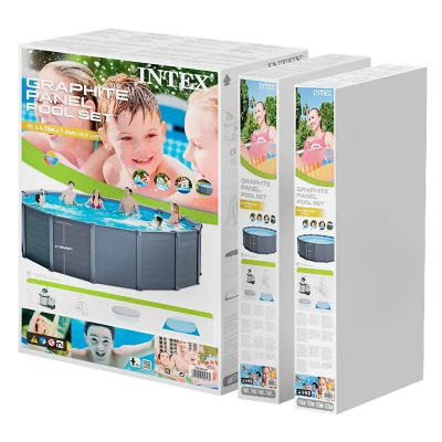 Басейн круглий каркасний (фільтр-насос сходи тент та підстилка) Intex (26384) Басейн круглий каркасний (фільтр-насос сходи тент та підстилка) Intex (26384)