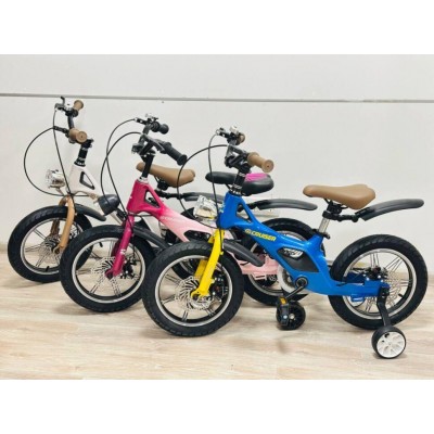 Дитячий велосипед 18 дюймів з додатковими коліщатками для дівчинки Maraton CRUISER ICONIC