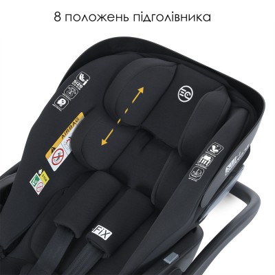 Дитяче автокрісло Бебікокон автолюлька El Camino i-FIX (ME 1110 Jet Black)