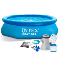Надувной семейный круглый бассейн (305х76 см с фильтр-насосом) Intex (28122) Надувной семейный круглый бассейн (305х76 см с фильтр-насосом) Intex (28122)